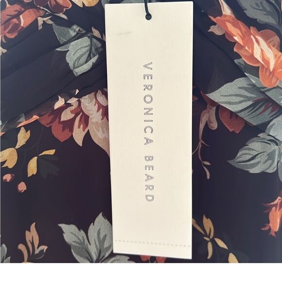 Veronica Beard "Avani" Floral Silk Chiffon Puff Sleeve Maxi Dress NWT $898 - Picture 11 of 11